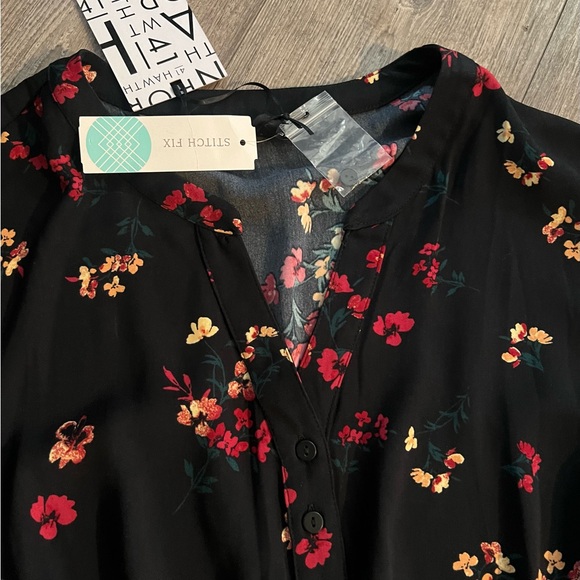 NWT 41 Hawthorn Black and Pink Long Sleeve Sundress - Picture 5 of 9